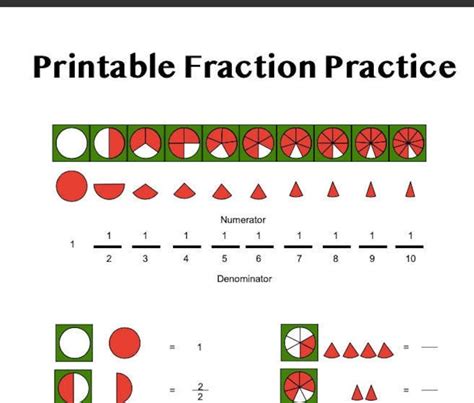 Montessori Fractions Printable